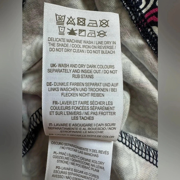 Boden Caroline Modal Jersey Sun Tile Faux Wrap Belted Romper Pink White 4 - Picture 13 of 13